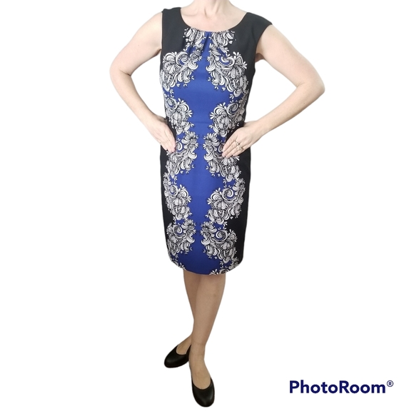 Ricki's Dresses & Skirts - (4) Ricki's Victorian Print Fitted and Elegant Midi Dress Formal Office Workwear